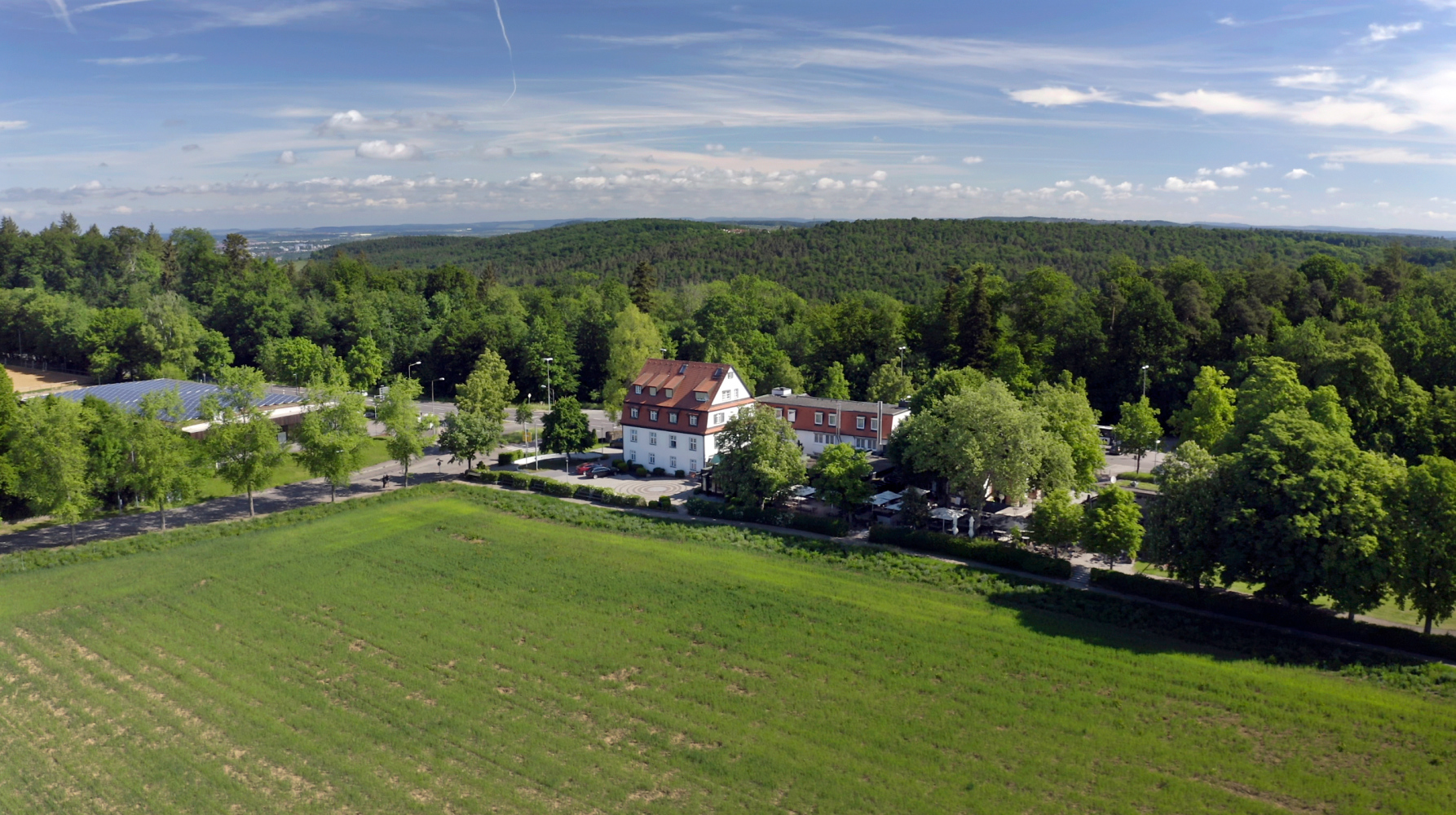 Luftaufnahme vom Jägerhaus