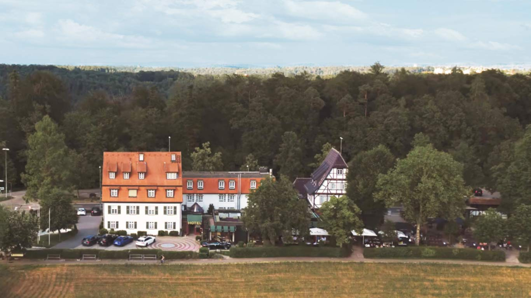 Jägerhaus Luftaufnahme